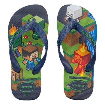 Chinelo-de-Dedo-Marinho-Kids-Minecraft-|-Havaianas-Tamanho--23---Cor--MARINHO-0